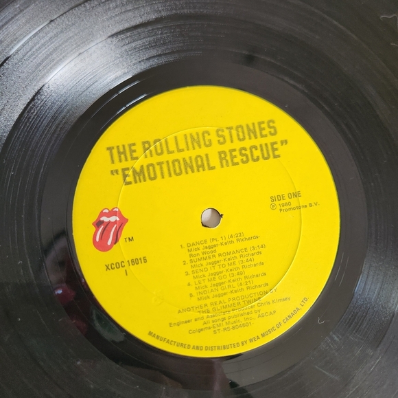 The Rolling Stones Vinyl Record Emotional Rescue with Poster First Pressing EX - Picture 6 of 13